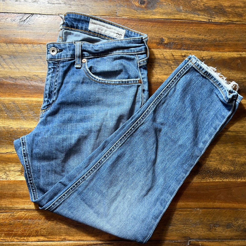 Rag and Bone Low Rise Slim Boyfriend Jeans
